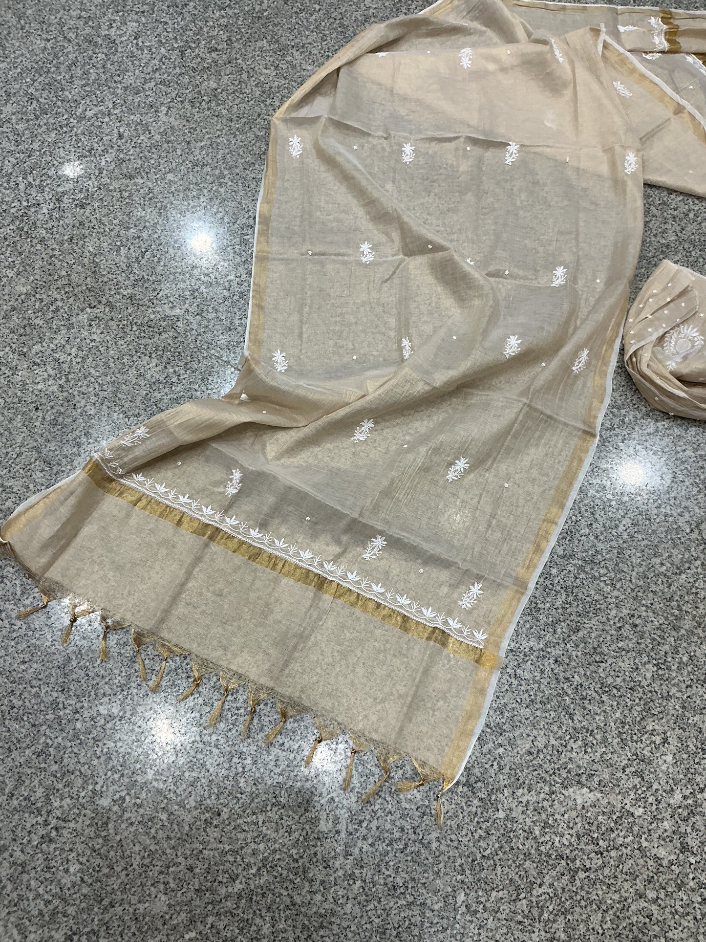 Premium chikankari Anarkali with dupatta
