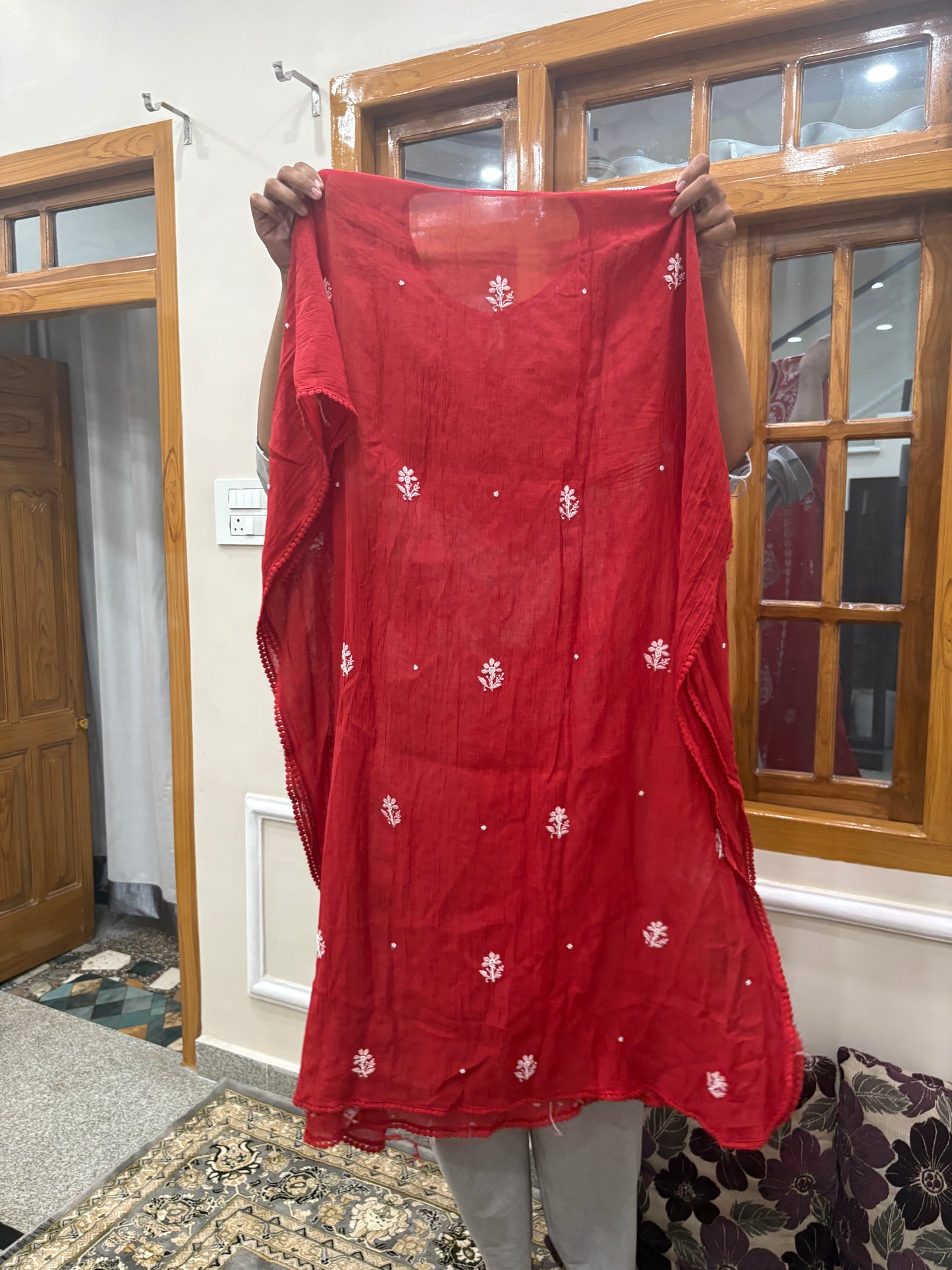 Premium kaftaan with pearl work