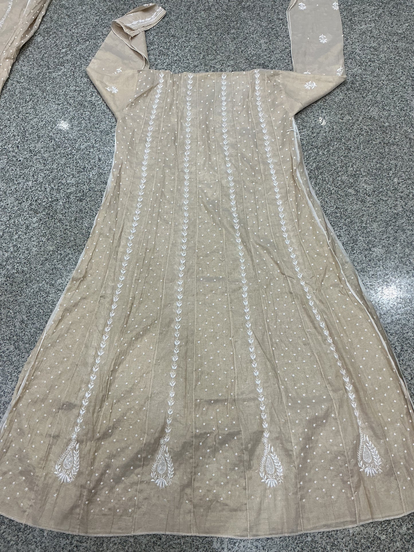 Premium chikankari Anarkali with dupatta