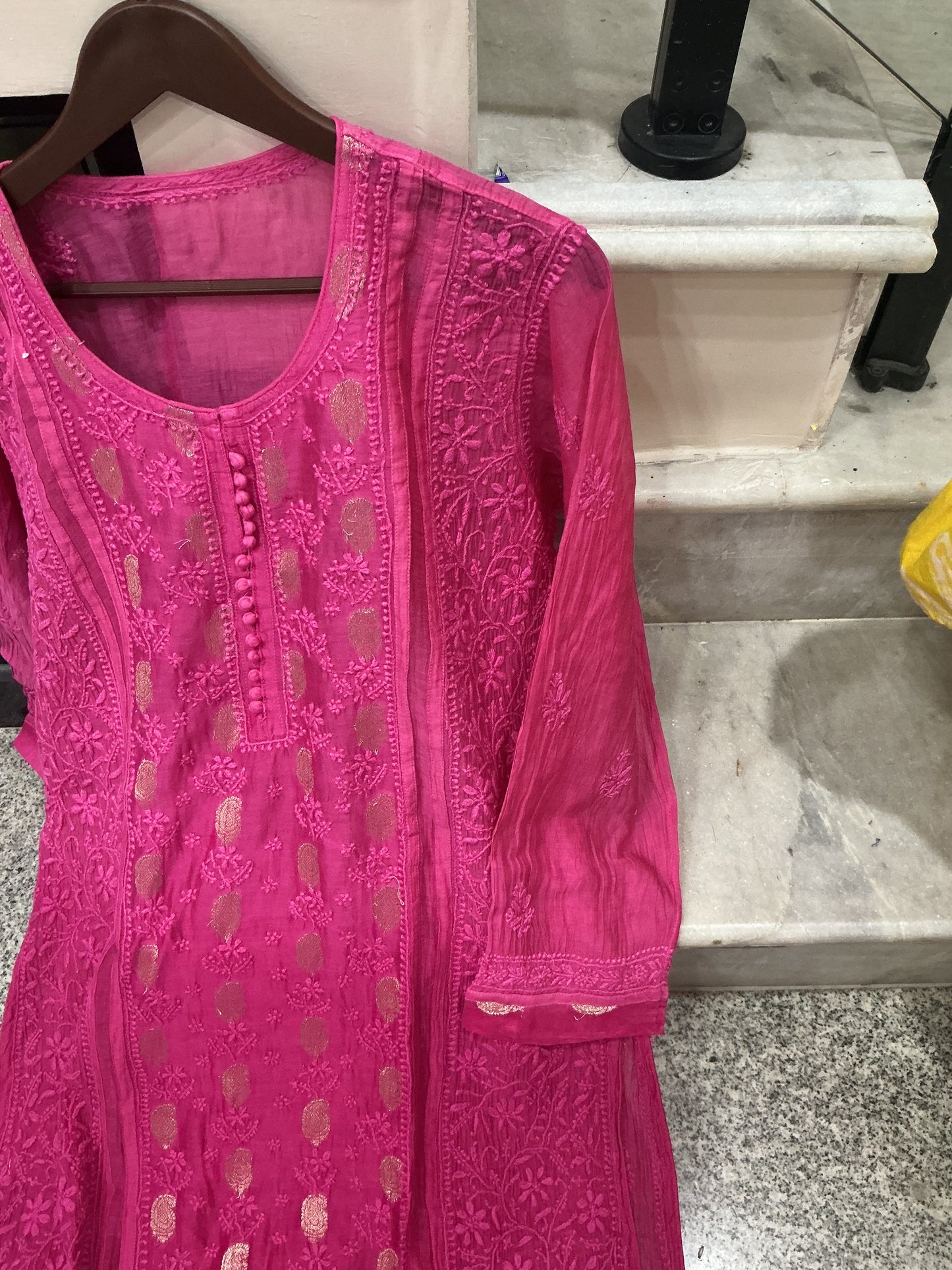 Designer premium kurti on pure mal chanderi fabric