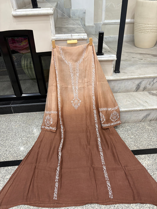 Premium pur mal chanderi semi stitched suit with dupatta