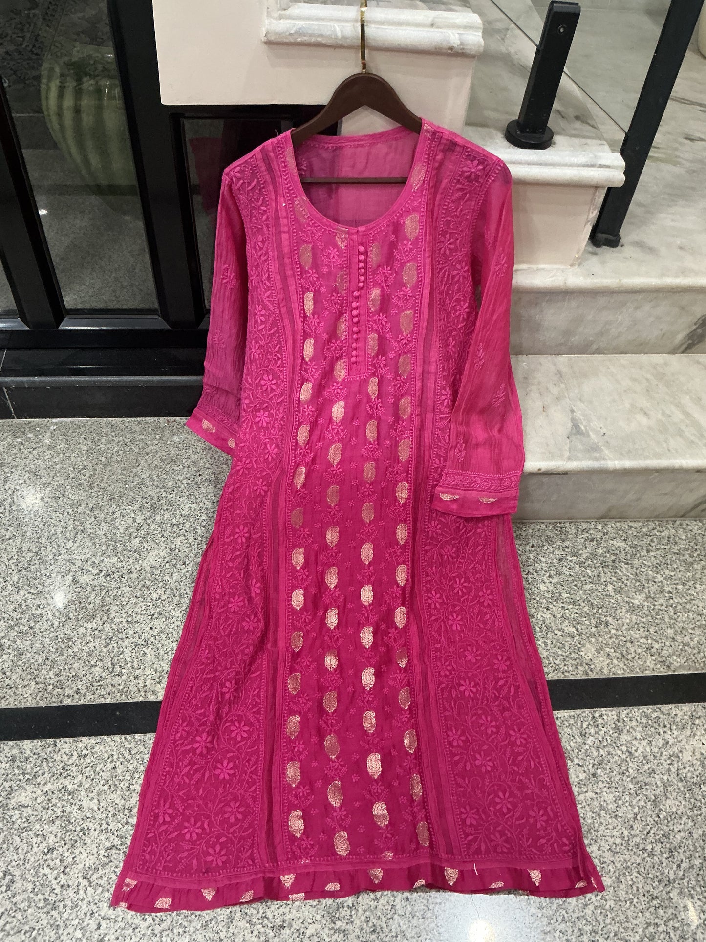 Designer premium kurti on pure mal chanderi fabric