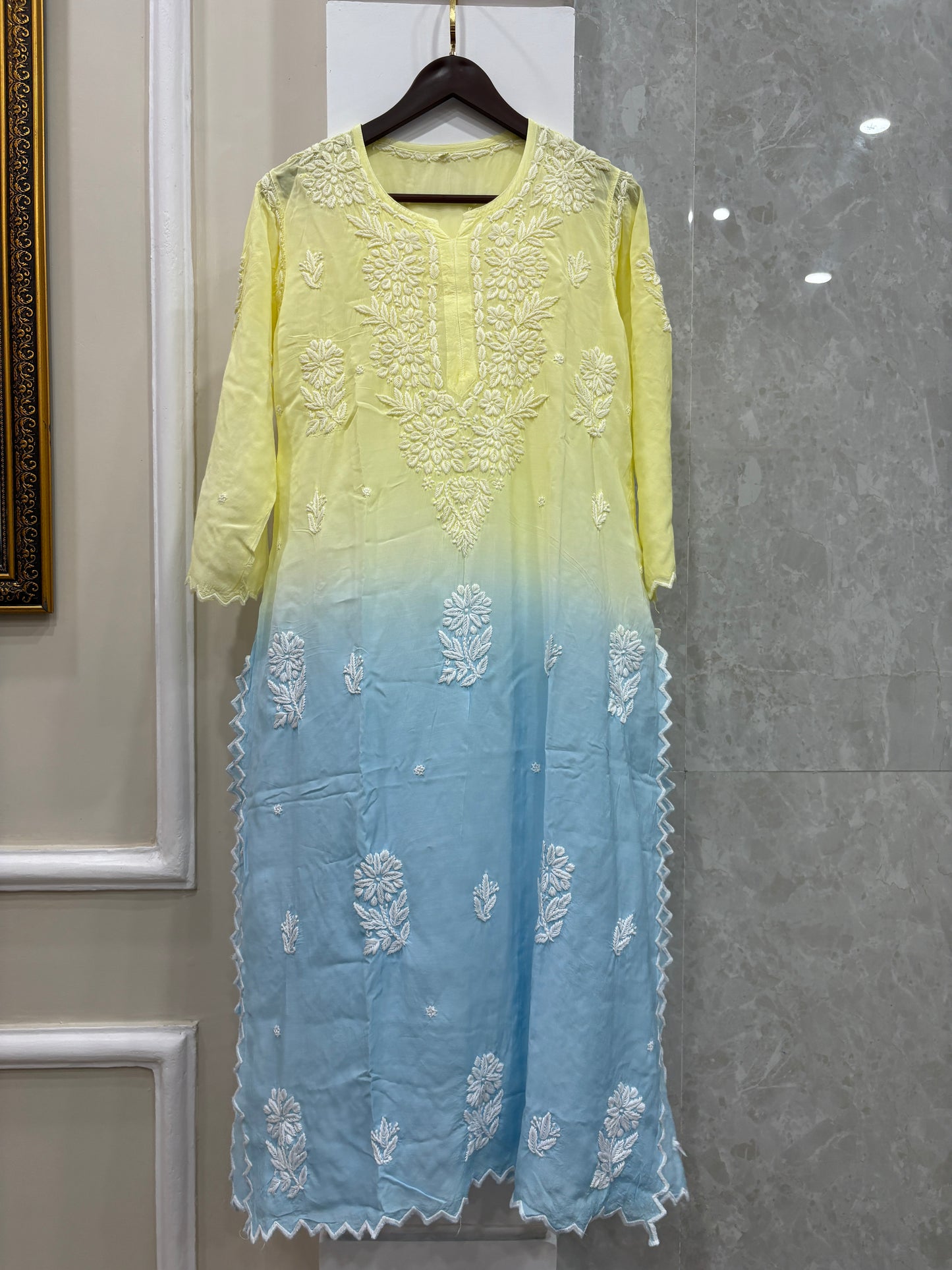 Cutwork set chikankari