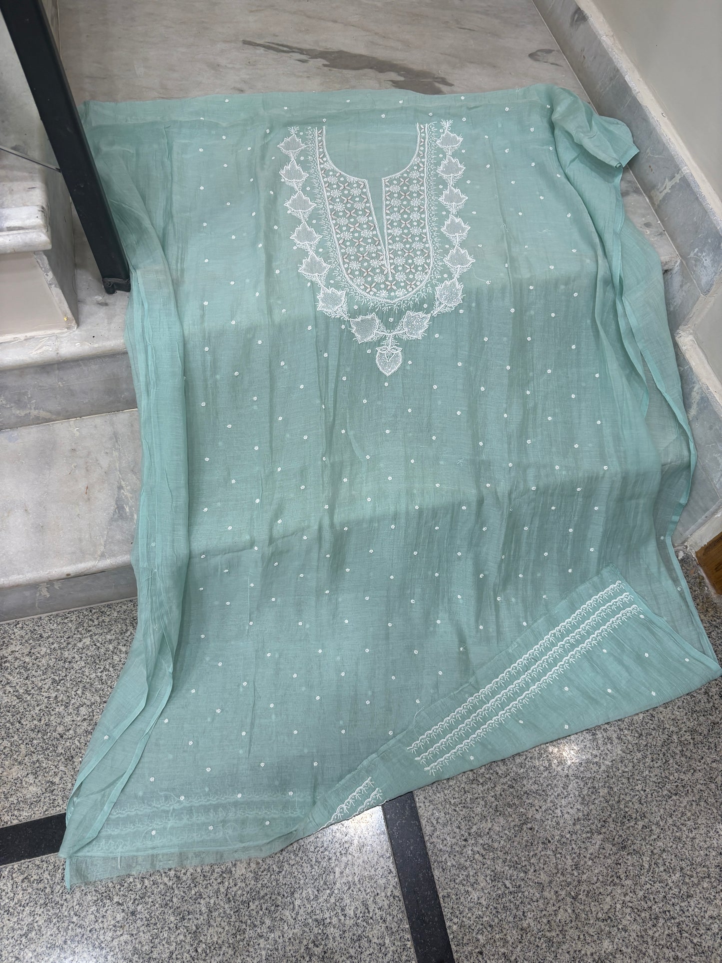Premium Chikankari suit with Dupatta