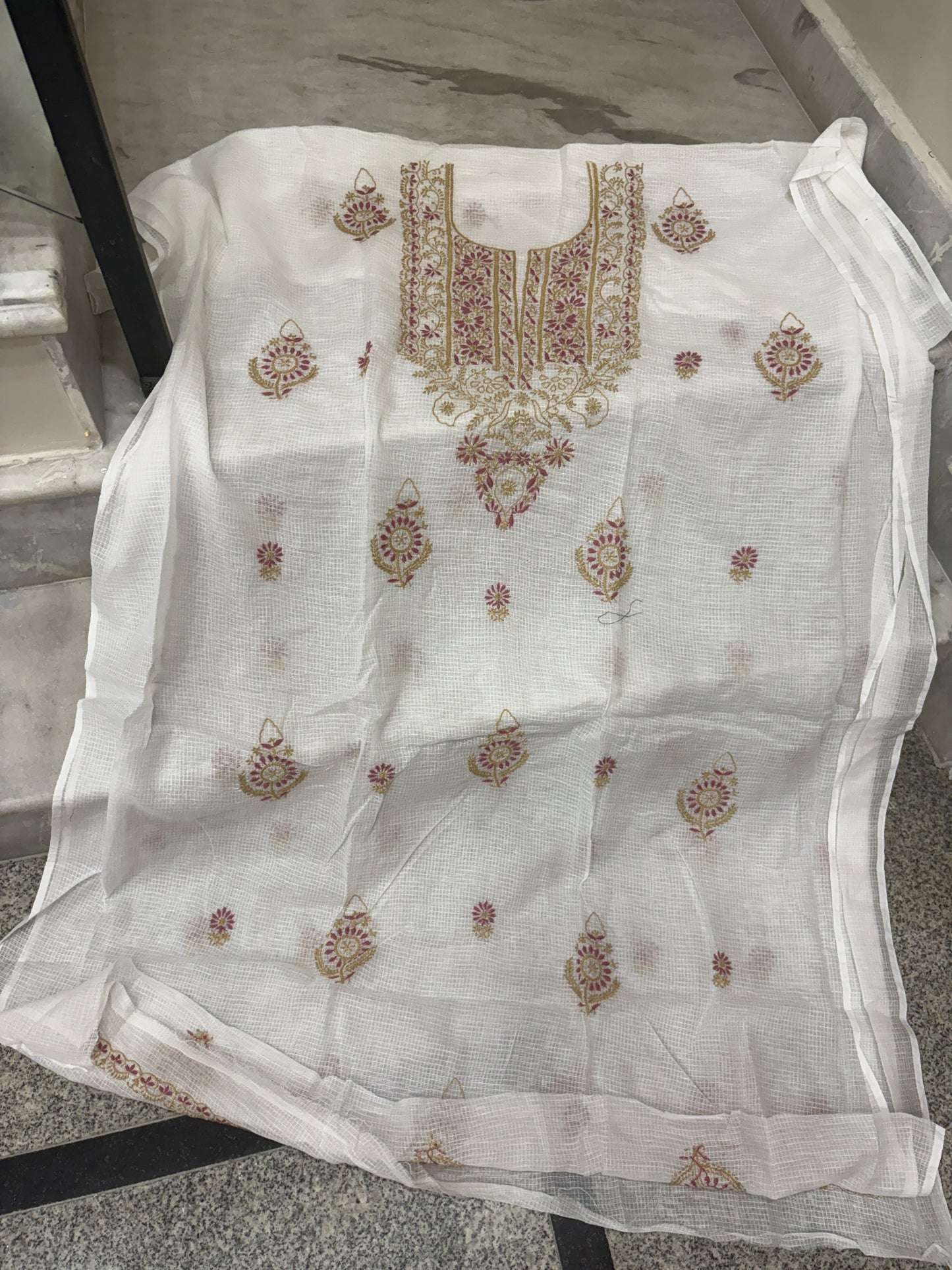 Chikankari suit with dupatta