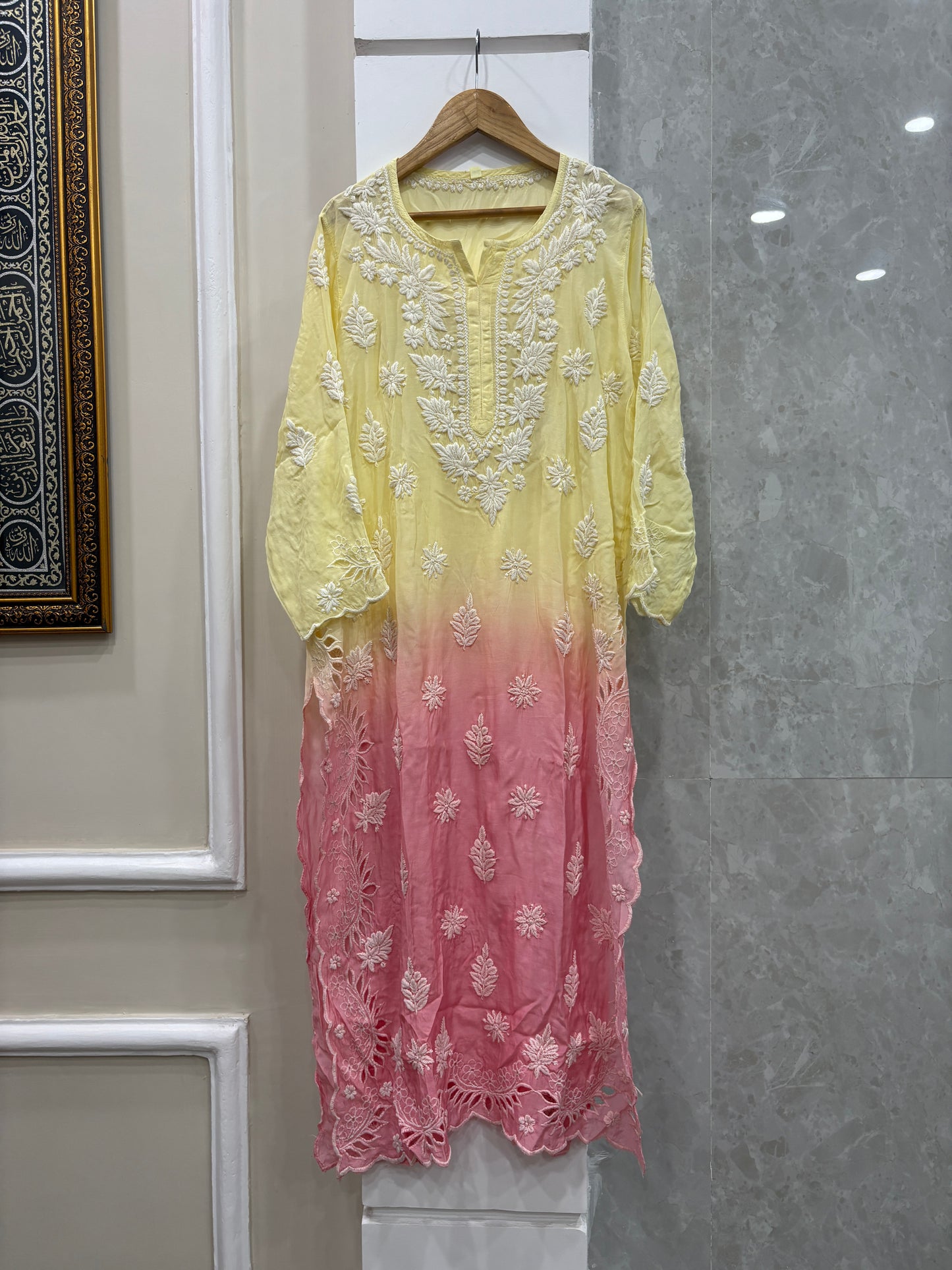 Chikankari cutwork kurti